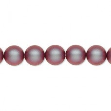 8mm Swarovski Crystal Pearls - Iridescent Red