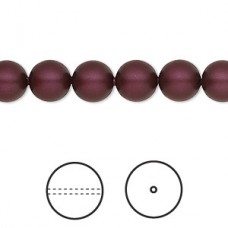 8mm Swarovski Crystal Pearls - Elderberry - Pack of 10