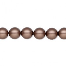 8mm Swarovski Crystal Pearls - Velvet Brown