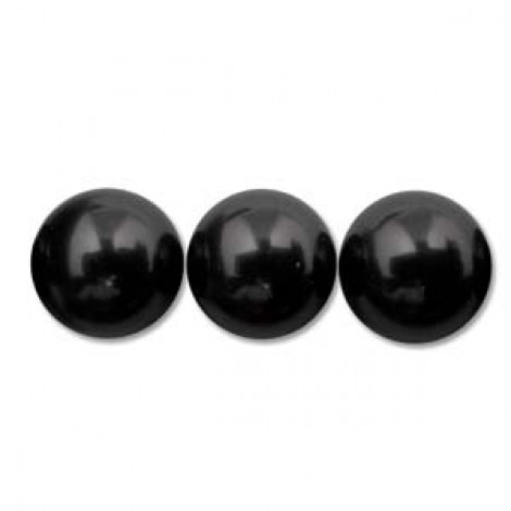 6mm Swarovski Crystal Pearls - Mystic Black