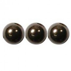 14mm Swarovski Crystal Large Hole Pearls - Deep Brown - Pack of 2