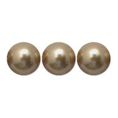 6mm Swarovski Crystal Pearls - Bright Gold