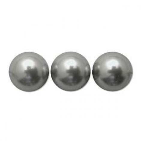 10mm Swarovski Large Hole Pearls - Light Grey