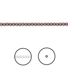 2mm Swarovski 5810 Crystal Pearls with .65mm hole - Velvet Brown - Pack of 50