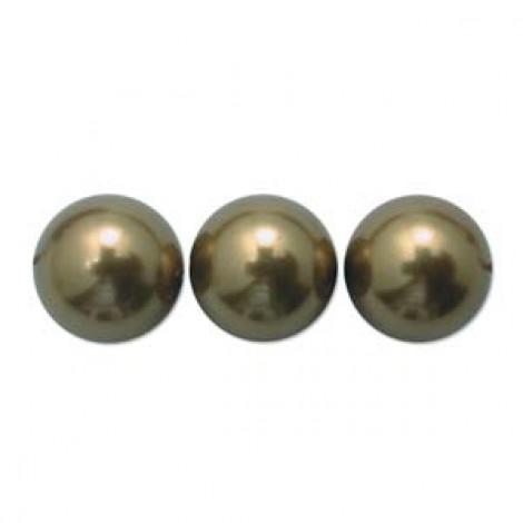 14mm Swarovski Crystal Large Hole Pearls - Ant Brass