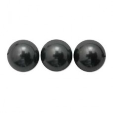 14mm Swarovski Crystal Large Hole Pearls - Black