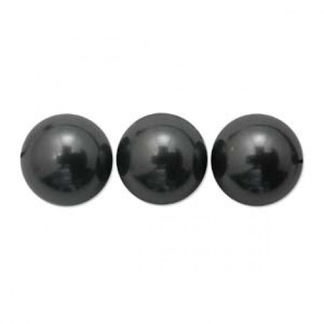14mm Swarovski Crystal Large Hole Pearls - Black