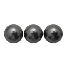 14mm Swarovski Crystal Large Hole Pearls - Dark Grey