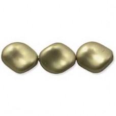 9x8mm Swarovski Crystal Wave Pearls - Antique Brass - Pack of 4