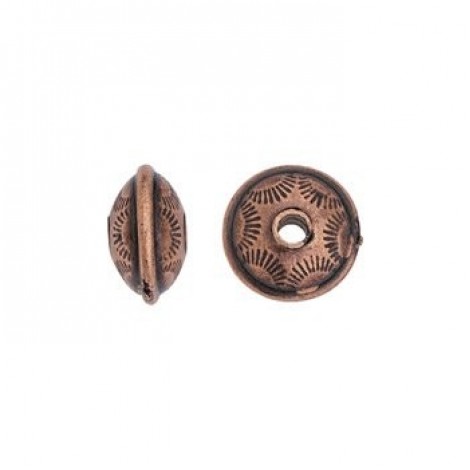10x6mm TierraCast Western Bead - Antique Copper - Each