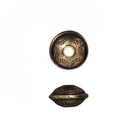 10x6mm TierraCast Western Bead - Brass Oxide - Each
