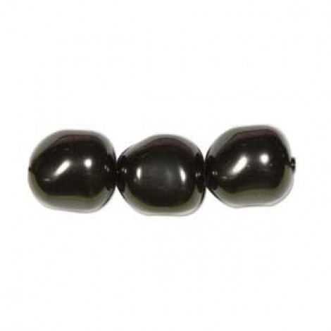 10mm Swarovski Crystal Baroque Pearls - Black