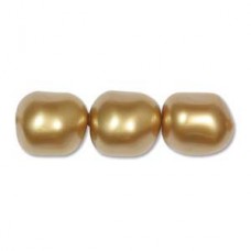12mm Swarovski Baroque Pearls - Vintage Gold