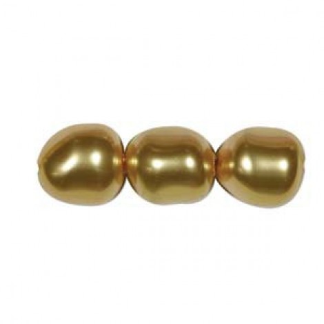 8mm Swarovski Baroque Pearls - Gold