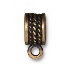 8mm TierraCast Rope Bail with Loop - Brass Oxide Plated