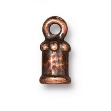 2mm ID TierraCast Palace Cord End - Antique Copper Plated