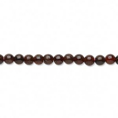 4mm Garnet Round Gemstone Beads - strand 4mm Garnet Round Gemstone Beads - strand