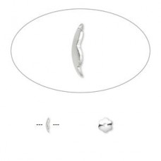 4mm Silver Plated Scalloped Beadcaps - Pack of 100
