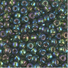 6/0 Miyuki Seed Beads - Silverlined Olive AB - 20gm