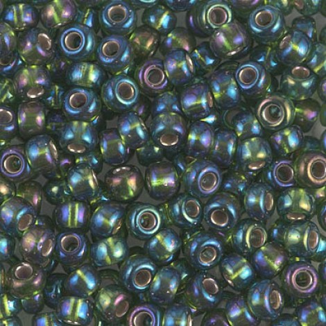 6/0 Miyuki Seed Beads - Silverlined Olive AB - 20gm 6/0 Miyuki Seed Beads - Silverlined Olive AB - 20gm