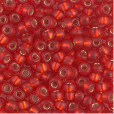 6/0 Miyuki Seed Beads - Silver Lined Flame Red - 20gm