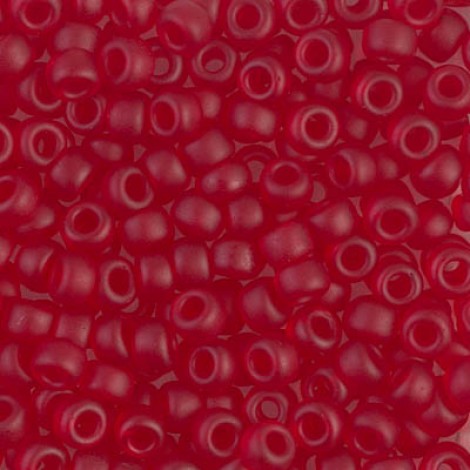 6/0 Miyuki Seed Beads - Matte Transparent Ruby - 12.5gm 6/0 Miyuki Seed Beads - Matte Transparent Ruby - 12.5gm