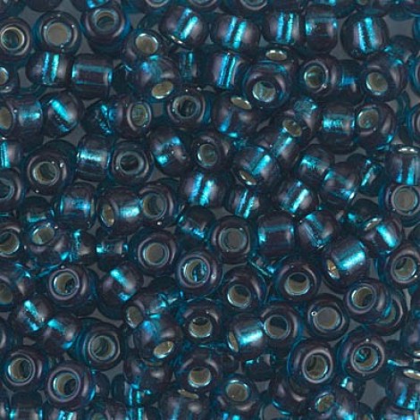 6/0 Miyuki Seed Beads - Silver Lined Blue Zircon