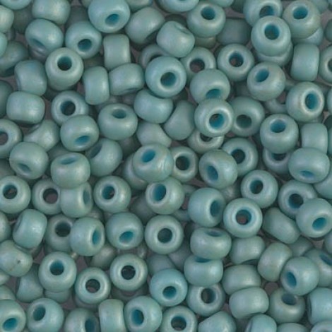 6/0 Miyuki Seed Beads - Matte Opaque Seafoam Luster - 20gm