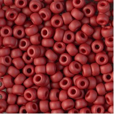 6/0 Miyuki Seed Beads - Matte Metallic Brick Red - 20gm
