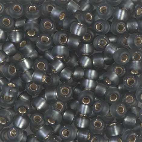 6/0 Miyuki Seed Beads - Matte Silverlined Grey - 20gm