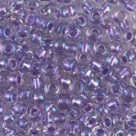 6/0 Miyuki Seed Beads - Sparkling Purple Lined Crystal - 20gm