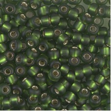 6/0 Miyuki Seed Beads - Matte Silverlined Olive - 20gm
