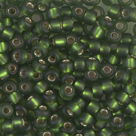 6/0 Miyuki Seed Beads - Matte Silverlined Olive - 20gm