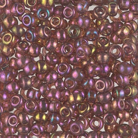 6/0 Miyuki Seed Beads - Dk Topaz Rainbow Gold Luster