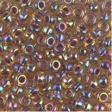 6/0 Miyuki Seed Beads - Berry Lined Lt Topaz AB