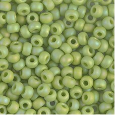 6/0 Miyuki Seed Beads - Matte Opaque Chartreuse AB - 20gm