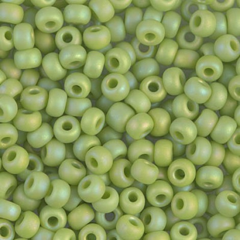 6/0 Miyuki Seed Beads - Matte Opaque Chartreuse AB - 20gm 6/0 Miyuki Seed Beads - Matte Opaque Chartreuse AB - 20gm