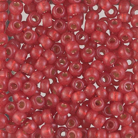 6/0 Miyuki Duracoat Seed Beads - Silver Lined Dyed Watermelon - 20gm