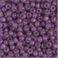 6/0 Miyuki Seed Beads - Duracoat Silver Lined Dyed Dark Lilac - 20gm
