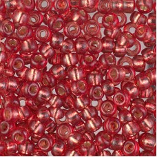 6/0 Miyuki Duracoat Seed Beads - Silver Lined Dyed Light Watermelon - 20gm