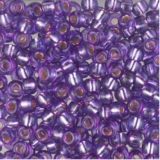 6/0 Miyuki Seed Beads - Duracoat Silver Lined Dyed Lavender - 20gm
