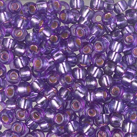 6/0 Miyuki Seed Beads - Duracoat Silver Lined Dyed Lavender - 20gm 6/0 Miyuki Seed Beads - Duracoat Silver Lined Dyed Lavender - 20gm