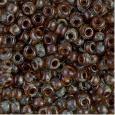 6/0 Miyuki Seed Beads - Picasso Light Smoky Topaz - 20gm