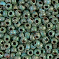 6/0 Miyuki Seed Beads - Picasso Seafoam Green  - 20gm