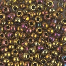 6/0 Miyuki Seed Beads - Metallic Gold Iris - 12.5gm