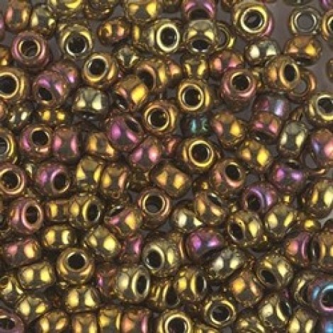 6/0 Miyuki Seed Beads - Metallic Gold Iris