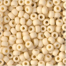 6/0 Miyuki Seed Beads - Matte Opaque Dark Cream - 20gm