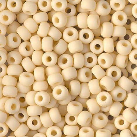 6/0 Miyuki Seed Beads - Matte Opaque Dark Cream - 20gm