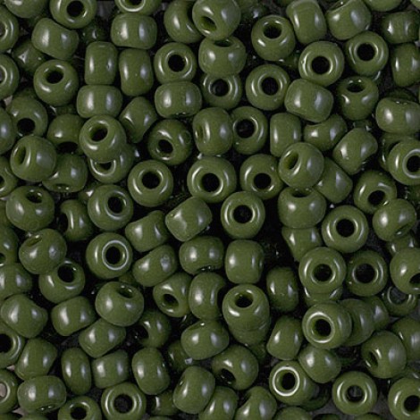 6/0 Miyuki Seed Beads - Opaque Avocado - 20gm 6/0 Miyuki Seed Beads - Opaque Avocado - 20gm