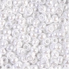 6/0 Miyuki Seed Beads - White Pearl Ceylon - 20gm